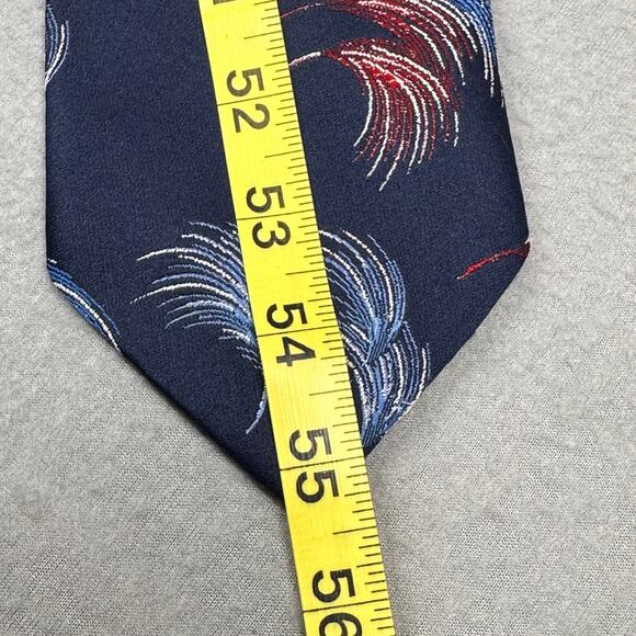 Vintage Philippe Creations Mens Tie Blue Abstract Professional Corporate Necktie - Picture 4 of 7